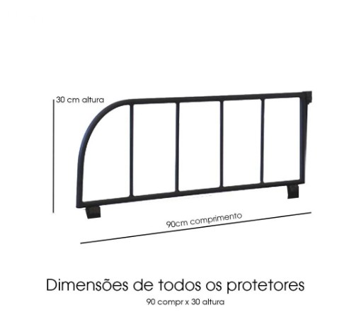 Protetor lateral removível para cama - Unidade